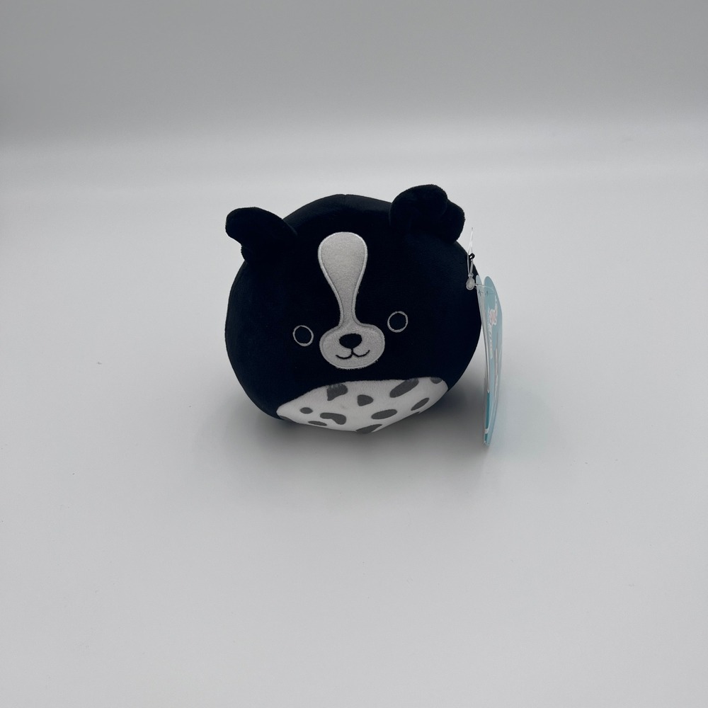 Squishmallows 5 Inch Dustin the Dalmatian Black Spotted Dog Plush NWT Kellytoy